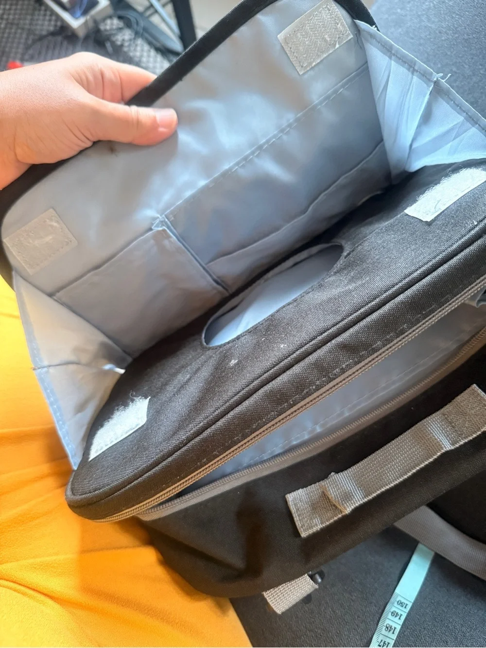 Quilted Diaper Bag with Multiple Interior Pockets - black
